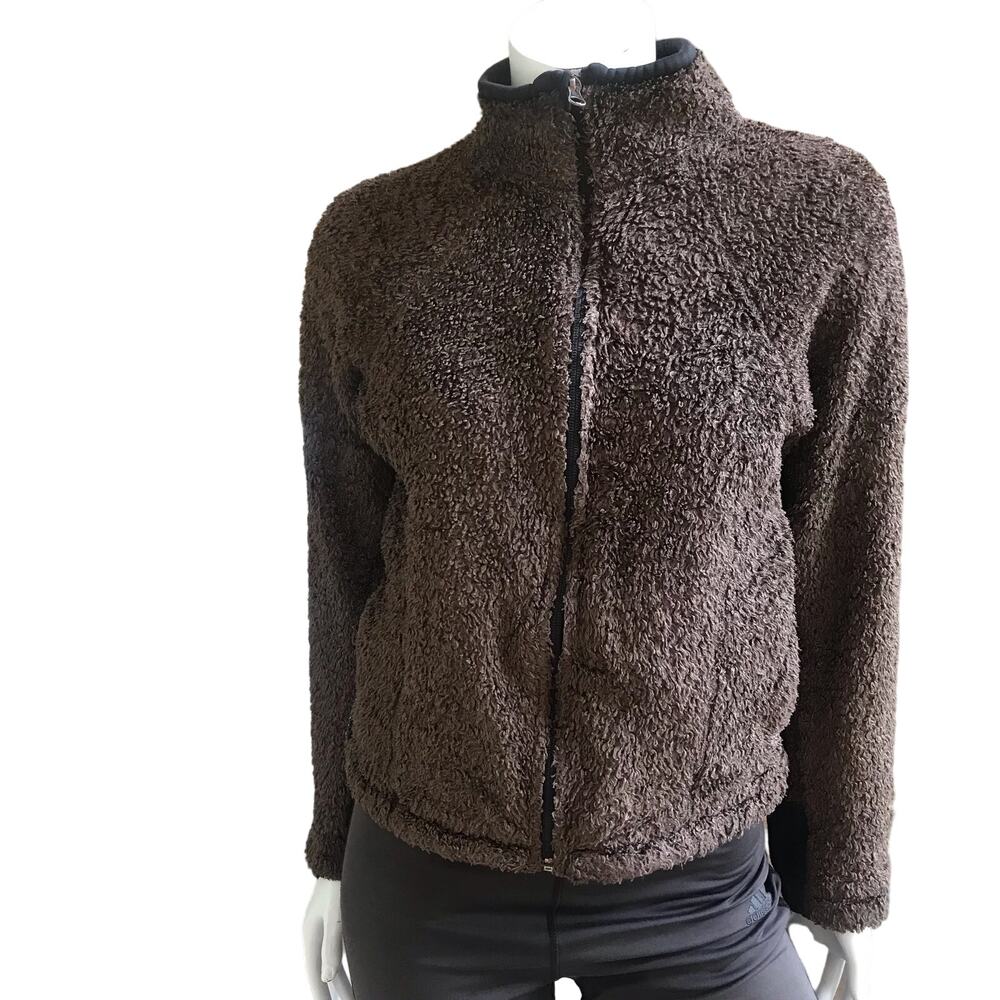 Mountain Hardwear Full Zip Fleece Brown Jacket with Zipped Pockets Womens Size M